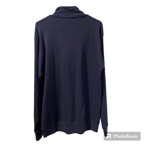 Cuffy’s of Cape Cod Pullover Navy with Green Lining Quarter Zip NWOT Medium - Picture 2 of 8